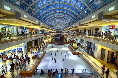 Ice rink in the centre of The Galleria